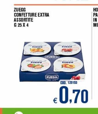 Adhoc Zuegg confetture extra assortite g 25 x 4 offerta