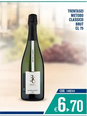 Adhoc Trentasei medodo classico brut cl 75 offerta