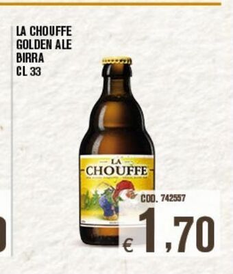 Adhoc La chouffe golden ale birra cl 33 offerta