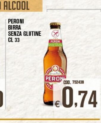 Adhoc Peroni birra senza glutine cl 33 offerta