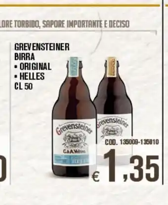 Adhoc Grevensteiner birra * original * helles cl 50 offerta