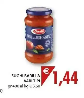 Mercatò Barilla Sughi per pasta offerta