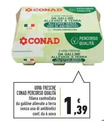 Conad Galli conad percorso qualità eova fresche da galline allevatea terra uova fresche offerta
