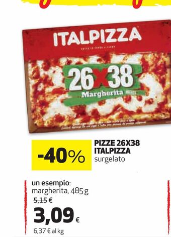 Coop Pizza italpizza 26x38 offerta