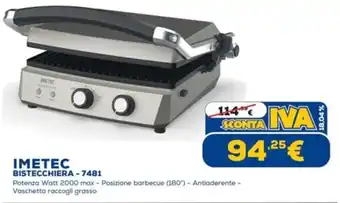 Euronics Imetec Bistecchiera - 7481 offerta