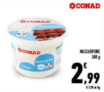 Conad Conad Mascarpone 500 g offerta