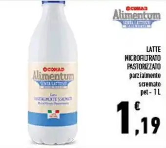 Conad Conad Alimentum Latte Microfiltato Pastorizzato parzialmente scremato pet - 1 L offerta