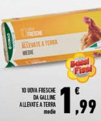 Conad 10 Uova Fresche da Galline Allevate a terra medie offerta