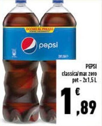 Conad Pepsi classica/max zero pet - 2x1,5 L offerta