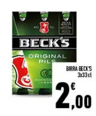 Conad Beck's Birra 3x33 cl offerta