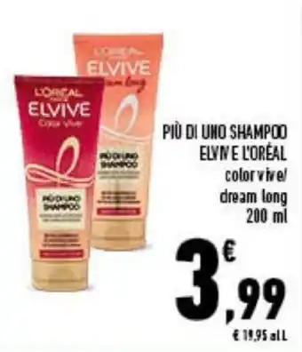Conad Elvive L'Oréal Più di Uno Shampoo 200 ml offerta