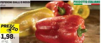 Coop Peperoni Gialli o Rossi offerta