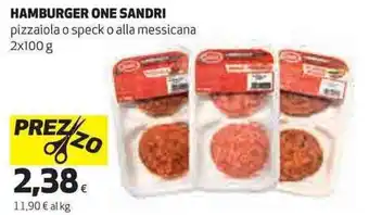 Coop Hamburger One Sandri 2x100 g offerta