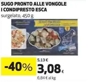 Coop Sugo Pronto Alle Vongole I Condipresto Esca 450 g offerta