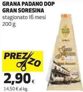 Coop Gran Soresina Grana Padano DOP 16 mesi 200 g offerta