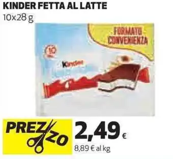 Coop Kinder Fetta Al Latte 10x28 g offerta