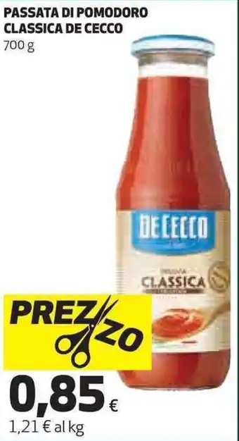 Coop De Cecco Passata di Pomodoro classica 700 g offerta