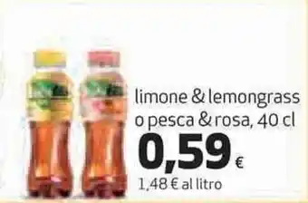 Coop Fuzetea limone & lemongrass o pesca & rosa, 40 cl offerta