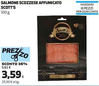 Coop Scott's Salmone Scozzese Affumicato 100 g offerta