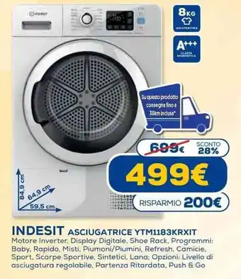 Euronics Indesit Asciugatrice YTM1183KRXIT offerta