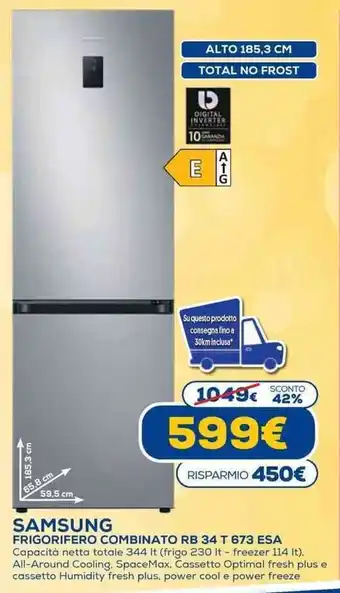 Euronics Samsung Frigorifero Combinato RB 34 T 673 ESA offerta