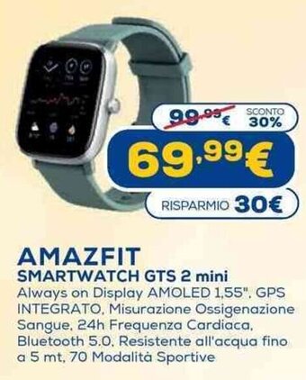 Euronics Amazfit Smartwatch GTS 2 mini offerta