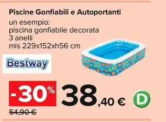 Carrefour Iper Piscina gonfiabile decorata 3 anelli offerta