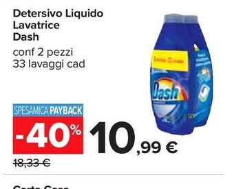 Carrefour Iper Detersivo liquido lavatrice dash offerta