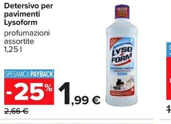 Carrefour Iper Detersivo per pavimenti lysoform offerta