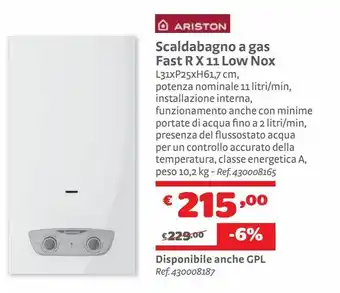 Bricocenter Scaldabagno offerta