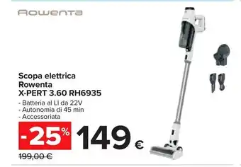 Carrefour Iper Scopa elettrica rowenta x-per 3,60 rh6935 offerta