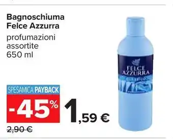Carrefour Iper Bagno schiuma felce azzurra offerta
