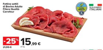Carrefour Iper Fettine sottili di bovino adulto filiera qualità carrefour offerta
