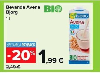 Carrefour Iper Bevanda avena bjorg offerta