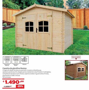 Bricocenter Casetta da giardino rostov offerta