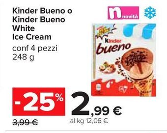 Carrefour Iper Kinder bueno o kinder bueno white ice cream offerta