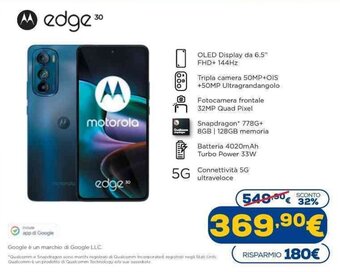 Euronics Motorola edge 30 offerta