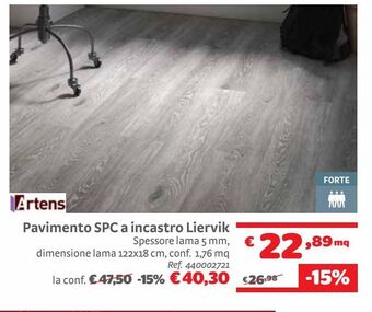 Bricocenter Pavimento spc a incastro liervik offerta