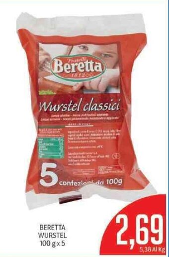 Supermercati Piccolo Beretta Wurstel 100 g x 5 offerta