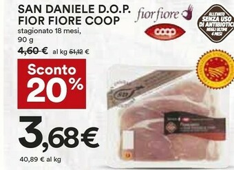 Coop San daniele Prosciutto San Daniele offerta