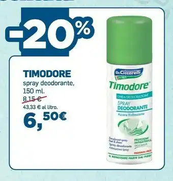 Coop Timodore Spray Deodorante offerta