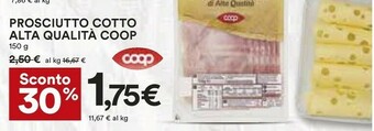 Coop Prosciutto cotto offerta