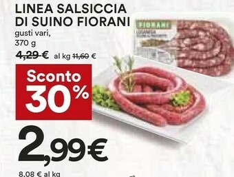 Coop Fiorani Salsicce offerta