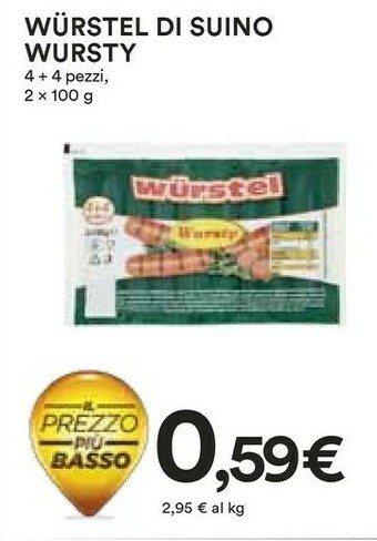 Coop Wursty Wurstel offerta