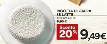 Coop 3b latte Caciotta offerta