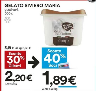 Coop Siviero maria Gelato offerta