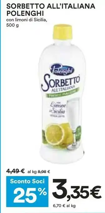 Coop Polenghi Sorbetto offerta