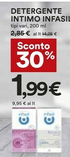 Coop Infasil Detergente intimo offerta