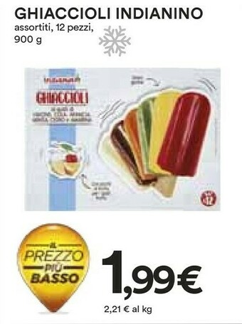 Coop Indianino Ghiaccioli offerta