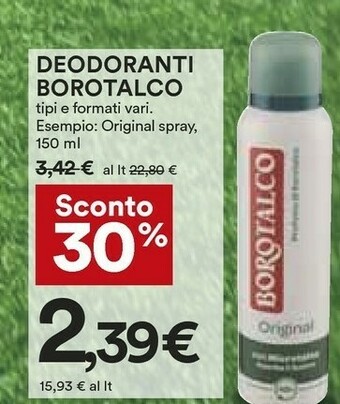 Coop Borotalco Deodorante offerta